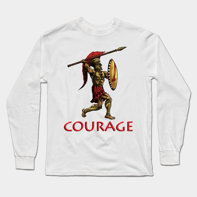 Courage Long Sleeve T-Shirt by blackroserelicsshop@gmail.com